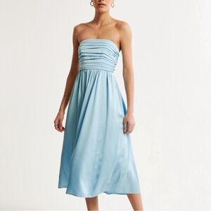 Emerson Ruched Strapless Midi Dress